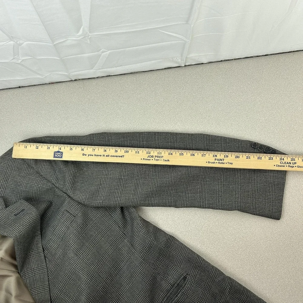 Brooks Brothers Blazer Mens‎ 43 Regular Gray Glen Plaid Worsted Wool Sport Coat